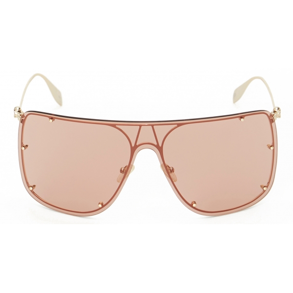 Alexander McQueen - Skull Mask Sunglasses - Gold Brown - Alexander McQueen Eyewear