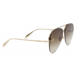 Alexander McQueen - Butterfly Jewelled Sunglasses - Gold Brown - Alexander McQueen Eyewear
