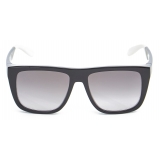 Alexander McQueen - Court Rectangular Sunglasses - Black Grey - Alexander McQueen Eyewear