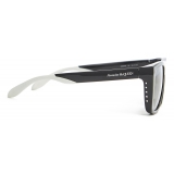Alexander McQueen - Court Rectangular Sunglasses - Black Grey - Alexander McQueen Eyewear