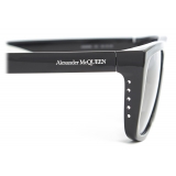 Alexander McQueen - Occhiali da Sole Rettangolare Court - Nero Grigio - Alexander McQueen Eyewear