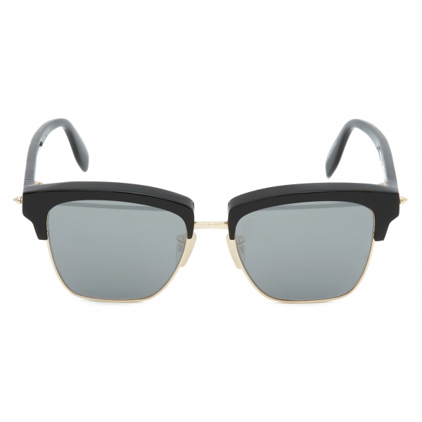 Alexander McQueen - Piercing Square Sunglasses - Black Grey - Alexander McQueen Eyewear
