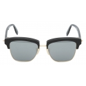 Alexander McQueen - Occhiali da Sole in Quadrati Piercing - Nero Grigio - Alexander McQueen Eyewear