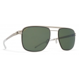 Mykita - Eli - NO1 - Matte Silver Black Green - Metal Collection - Sunglasses - Mykita Eyewear