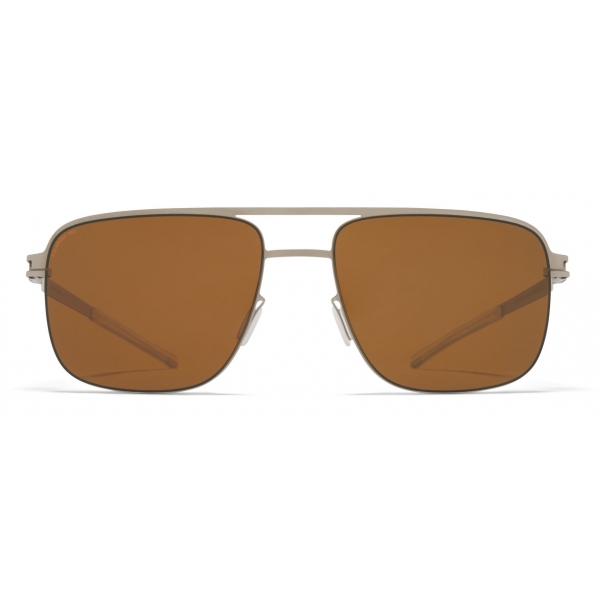 Mykita - Wilder - NO1 - Argento Opaco Ambra Marrone - Metal Collection - Occhiali da Sole - Mykita Eyewear