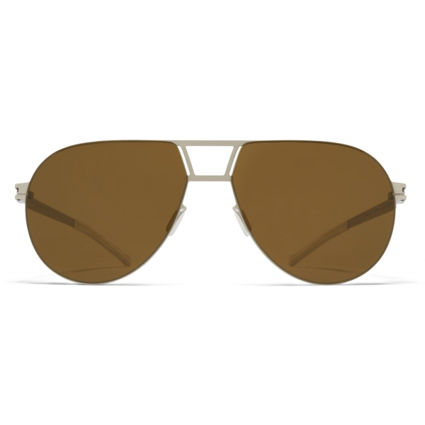 Mykita - Zane - NO1 - Matte Silver Brown - Metal Collection - Sunglasses - Mykita Eyewear