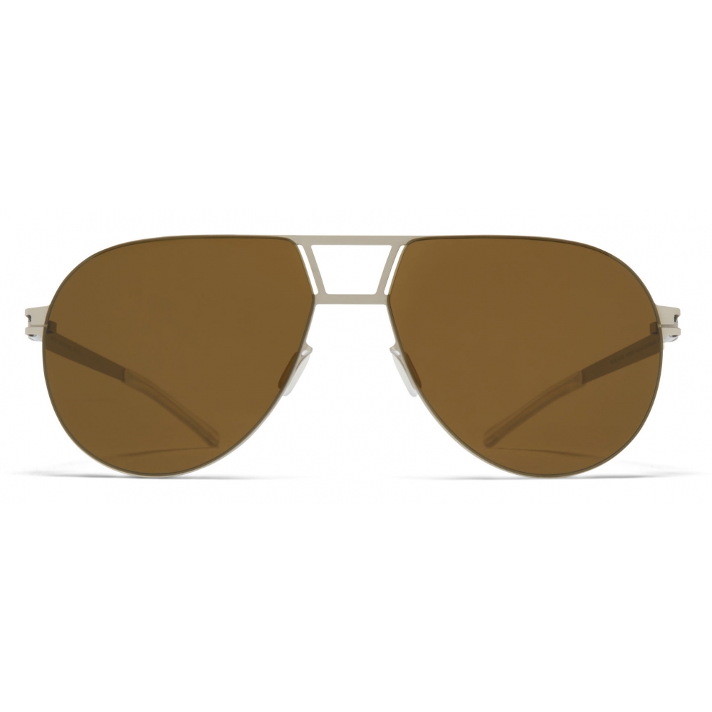 Mykita - Zane - NO1 - Matte Silver Brown - Metal Collection - Sunglasses - Mykita Eyewear