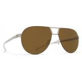 Mykita - Zane - NO1 - Matte Silver Brown - Metal Collection - Sunglasses - Mykita Eyewear