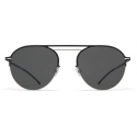 Mykita - Duane - Decades - Matte Silver Black Dark Grey - Metal Collection - Sunglasses - Mykita Eyewear