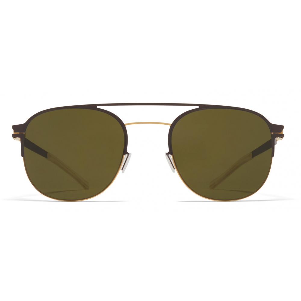 Mykita - Park - Decades - Gold Dark Brown Green - Metal Collection - Sunglasses - Mykita Eyewear