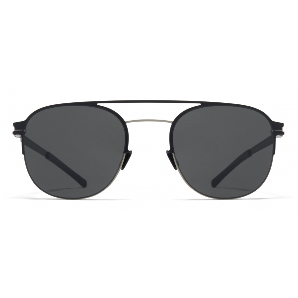 Mykita - Park - Decades - Matte Silver Black Dark Grey - Metal Collection - Sunglasses - Mykita Eyewear