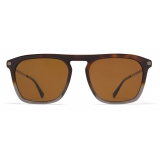 Mykita - Kallio - Lite - Santiago Shiny Graphite Amber Brown - Metal Collection - Sunglasses - Mykita Eyewear