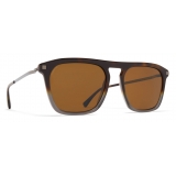 Mykita - Kallio - Lite - Santiago Shiny Graphite Amber Brown - Metal Collection - Sunglasses - Mykita Eyewear