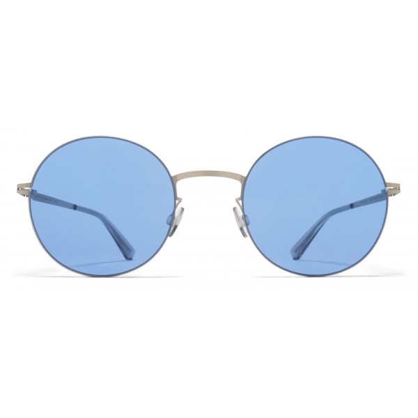 Mykita - Kayo - Lessrim - Matte Silver Cerulean Blue - Metal Collection - Sunglasses - Mykita Eyewear