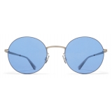 Mykita - Kayo - Lessrim - Matte Silver Cerulean Blue - Metal Collection - Sunglasses - Mykita Eyewear