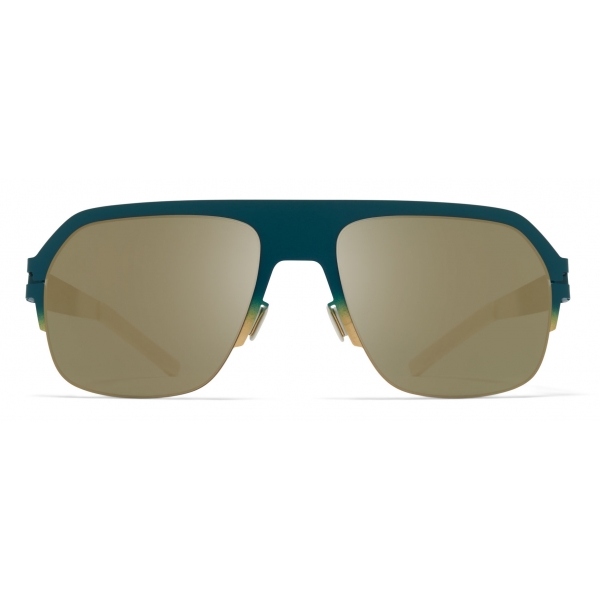 Mykita - Super - Mykita & Bernhard Willhelm - Smeraldo Oro Bianco Fir - Metal Collection - Occhiali da Sole - Mykita Eyewear