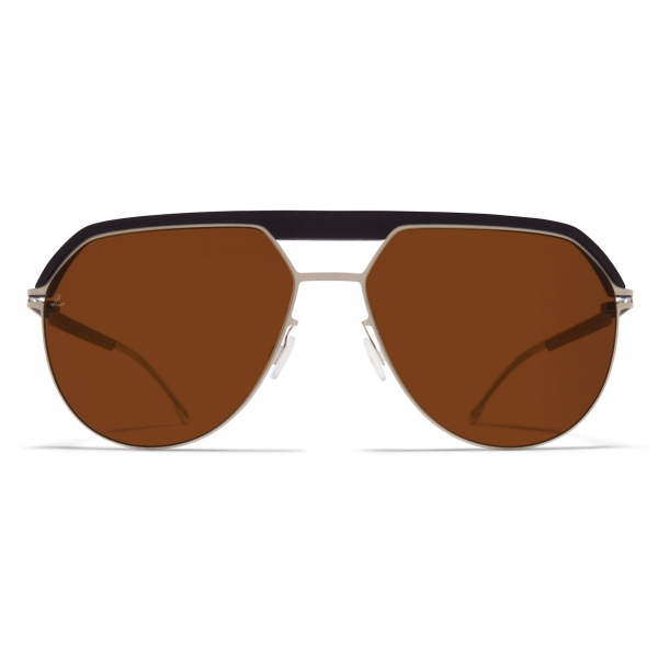 Mykita - ML02 - Mykita | Leica - Black Silver Amber - Metal Collection - Sunglasses - Mykita Eyewear