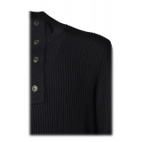 C.P. Company - Turtleneck Pullover with Buttons - Blue - Sweater - Luxury Exclusive Collection