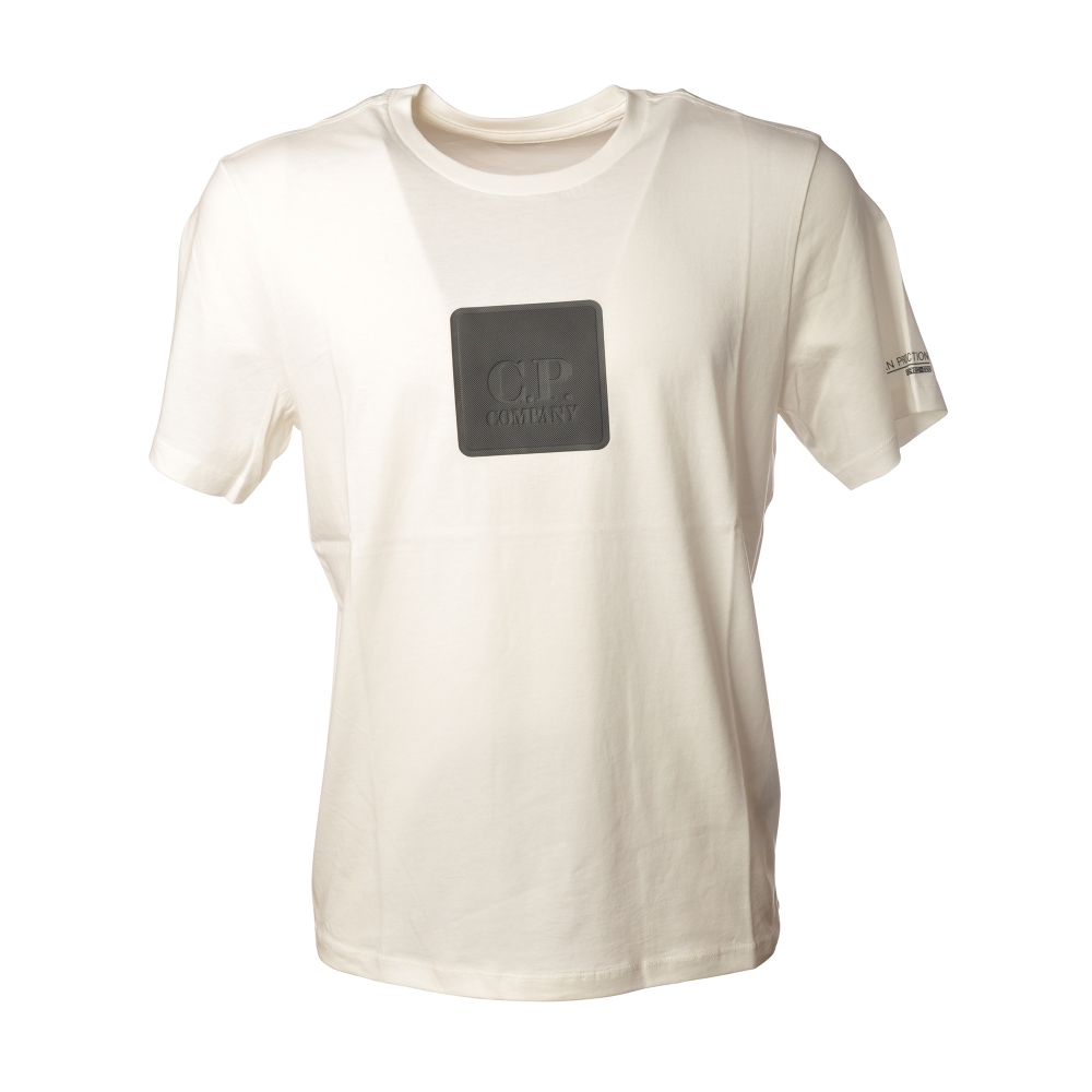 C.P. Company - T-Shirt con Riquadro Gommato - Bianco - Maglia - Luxury Exclusive Collection