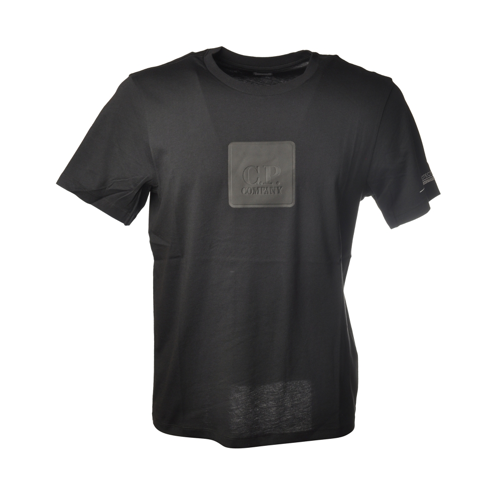 C.P. Company - T-Shirt con Riquadro Gommato - Nero - Maglia - Luxury Exclusive Collection