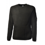C.P. Company - Crewneck Pullover with Raglan Sleeve - Black - Sweater - Luxury Exclusive Collection
