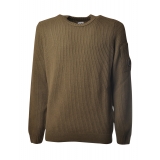 C.P. Company - Long Sleeve Crewneck Sweater - Green - Pullover - Luxury Exclusive Collection
