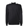 C.P. Company - Maglia Collo Alto con Cucito Giro Manica - Blu - Maglia - Luxury Exclusive Collection