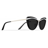 Prada - Prada Cinéma - Cat-Eye Sunglasses - Black White - Prada Collection - Sunglasses - Prada Eyewear