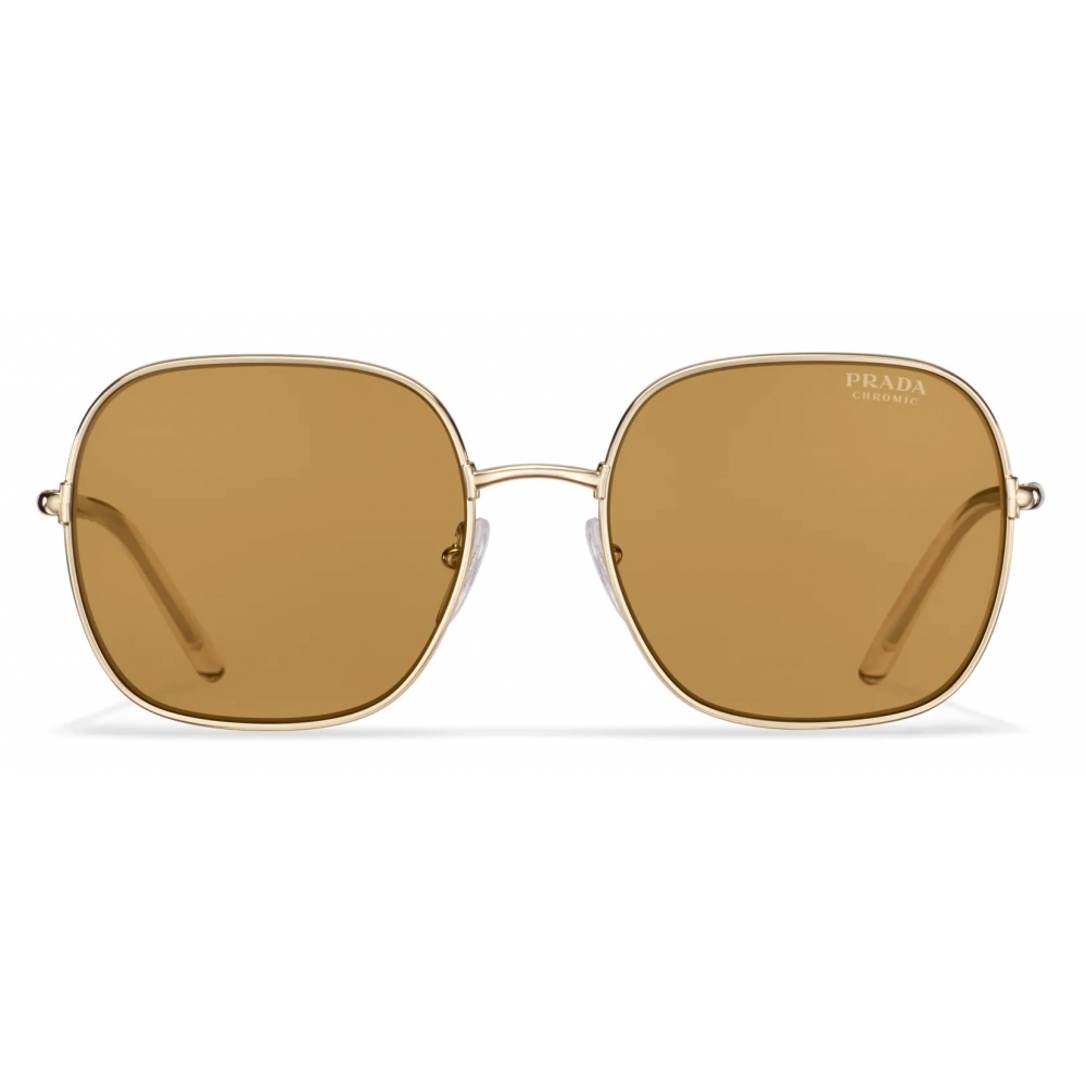 Prada - Prada Decode - Square Sunglasses - Pale Gold Amber - Prada ...