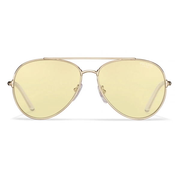 Prada - Prada Decode - Pilot Sunglasses - Pale Gold Sunny Yellow - Prada Collection - Sunglasses - Prada Eyewear