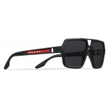 Prada - Prada Linea Rossa Eyewear - Rectangular Sunglasses - Black - Prada Collection - Sunglasses - Prada Eyewear