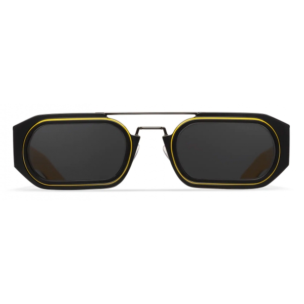 Prada - Prada Runway Eyewear - Rectangular Sunglasses - Black Yellow - Prada Collection - Sunglasses - Prada Eyewear