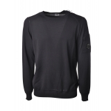 C.P. Company - Long Sleeve Crewneck Cotton Sweater - Blue - Pullover - Luxury Exclusive Collection