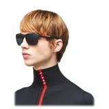 Prada - Prada Linea Rossa Flask - Rectangular - Black - Prada Collection - Sunglasses - Prada Eyewear