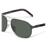 Prada - Prada Eyewear Collection - Occhiali Rettangolare - Nero Acciaio Lucido - Prada Collection - Prada Eyewear