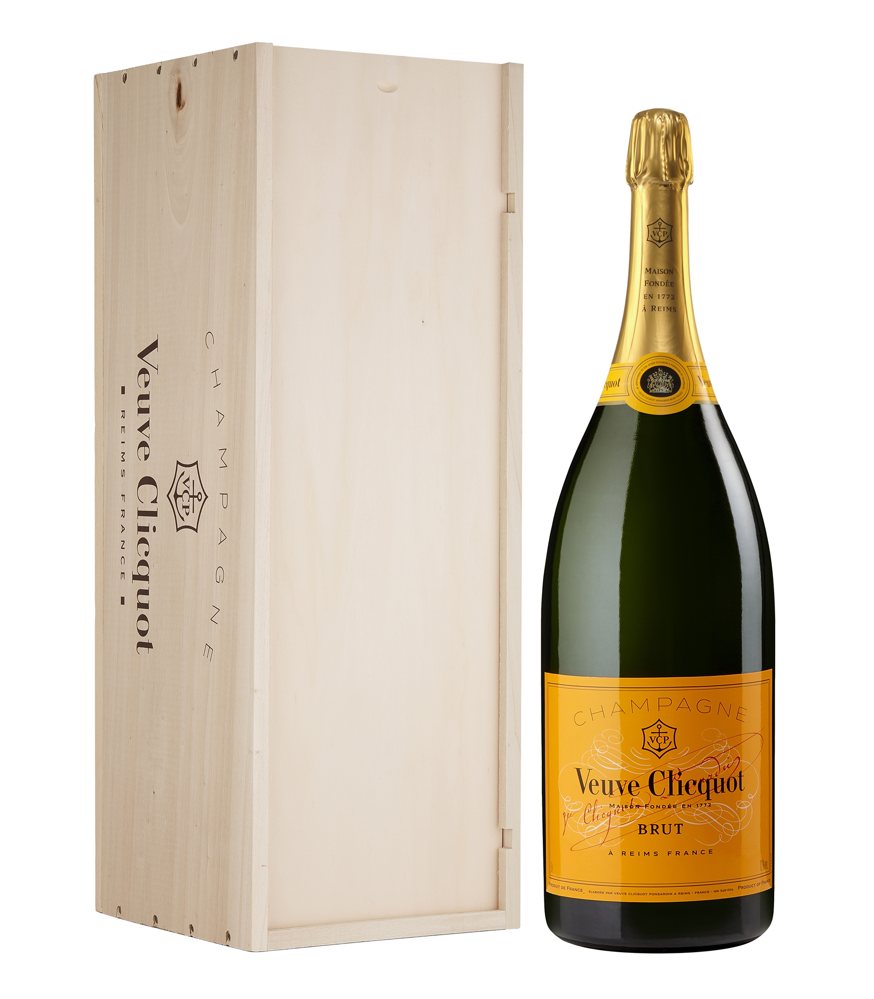 Veuve Clicquot Champagne - Noir 6 Edition - Yellow - Label - Mathusalem - Luxury l Wood Brut Limited Pinot Box - Avvenice - 