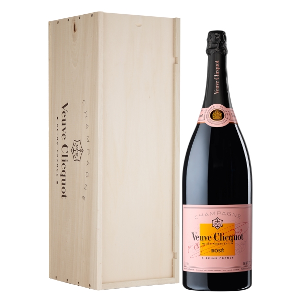 Veuve Clicquot Champagne - Rosé - Jéroboam - Cassa Legno - Pinot Noir - Luxury Limited Edition - 3 l