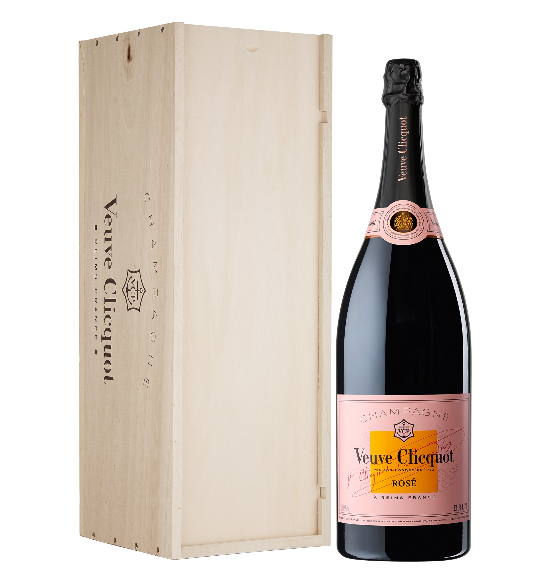 Veuve Clicquot Champagne Rosé - - Wood Box - Pinot Noir - Luxury Limited Edition 3 l - Avvenice