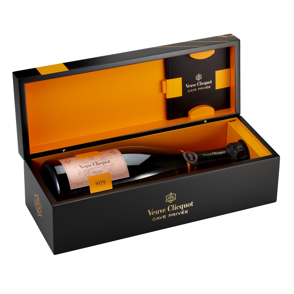 Veuve Clicquot Champagne - Cave Privée Rosé - 1979 - Cassa Legno - Pinot Noir - Luxury Limited Edition - 750 ml
