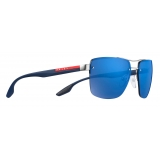 Prada - Prada Linea Rossa Eyewear - Semi-Rimless - Steel Gray Blue - Prada Collection - Sunglasses - Prada Eyewear
