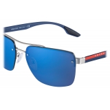Prada - Prada Linea Rossa Eyewear - Semi-Rimless - Steel Gray Blue - Prada Collection - Sunglasses - Prada Eyewear