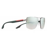 Prada - Prada Linea Rossa Eyewear - Semi-Rimless - Steel Gray Green - Prada Collection - Sunglasses - Prada Eyewear