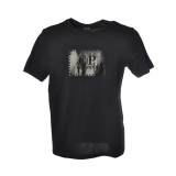C.P. Company - Crewneck T-Shirt with Central Print - Black - Luxury Exclusive Collection