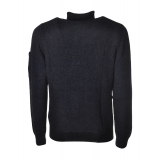 C.P. Company - Melange Effect High Neck Sweater - Powder Blue - Luxury Exclusive Collection