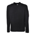C.P. Company - Round Neck with Embossed Sleeve - Black - Shirt - Luxury Exclusive Collection