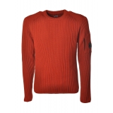 C.P. Company - Cannetté Crewneck - Orange - Sweater - Luxury Exclusive Collection