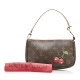 Louis Vuitton Vintage - Monogram Cerises Pochette Accessoires Bag - Marrone - Borsa in Pelle Monogramma - Alta Qualità Luxury