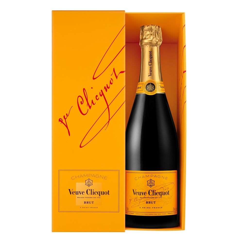 Veuve Clicquot Champagne - Yellow Label - Brut - Astucciato - Pinot Noir - Luxury Limited Edition - 750 ml