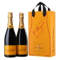 Veuve Clicquot Champagne - Yellow Label - Brut - Gift Box Double - Pinot Noir - Luxury Limited Edition - 2 x 750 ml