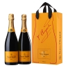 Veuve Clicquot Champagne - Yellow Label - Brut - Gift Box Double - Pinot Noir - Luxury Limited Edition - 2 x 750 ml